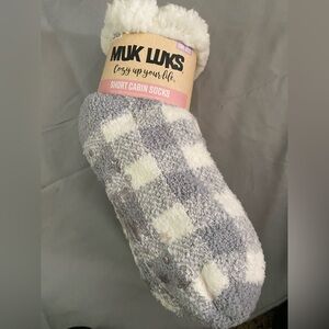Muk Luks Plush Slippers in Cream and Gray
2 Pair